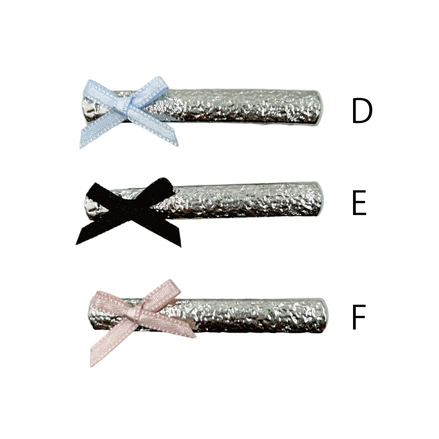 シルバーグリッターリボンクリップ / silver glitter ribbon clip