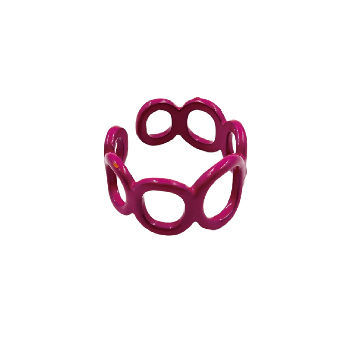 樹脂リング レッドチェーン / resin ring red chain
