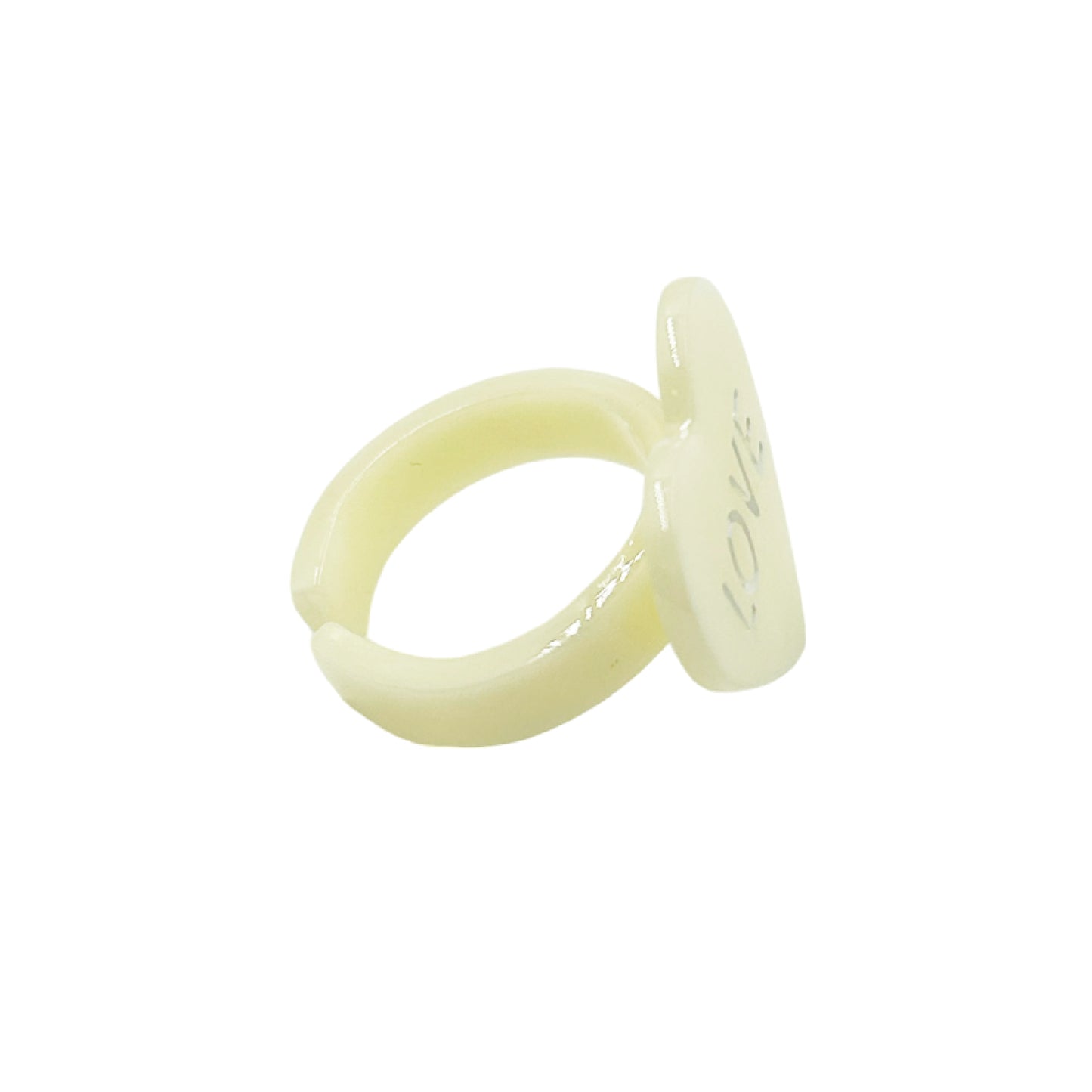 樹脂リング イエローハート / resin ring yellow heart