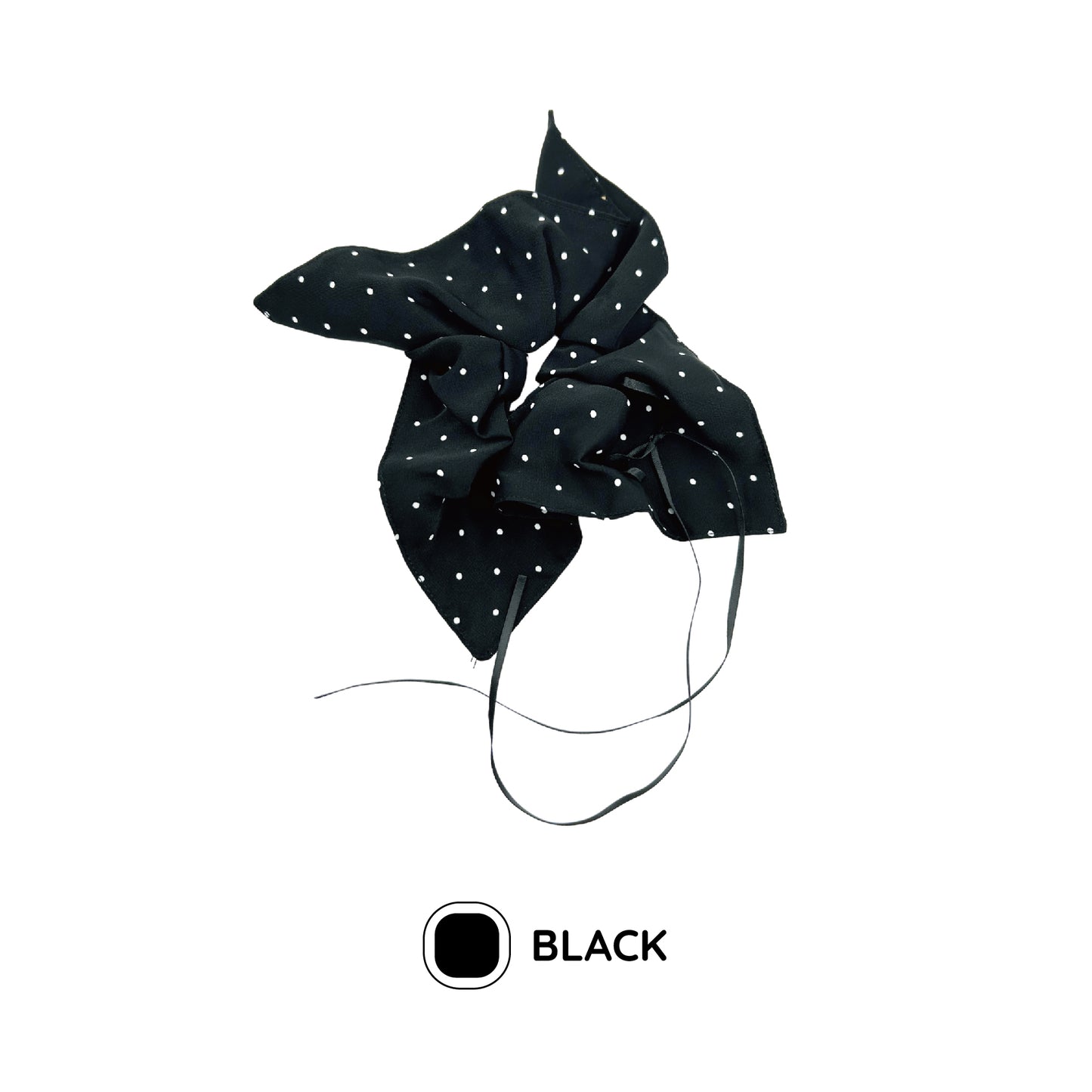 スクエアドットシュシュ / square dot scrunchie