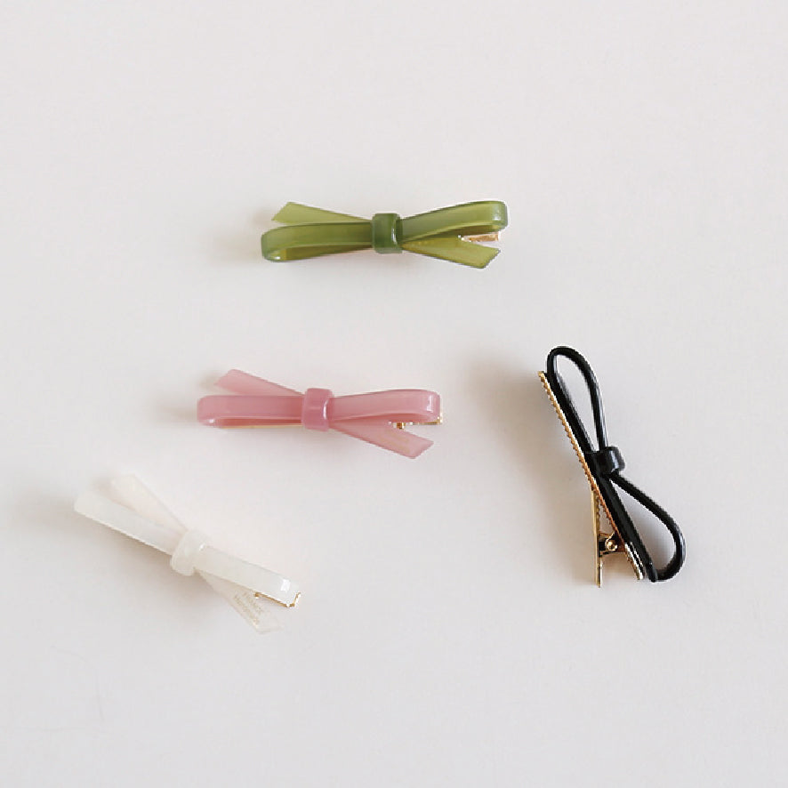 クロスリボン ヘアクリップ / cross ribbon hair clip