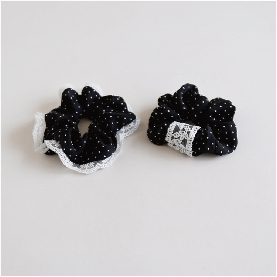 ドットシュシュ(ブラック) / dot scrunchie(black)