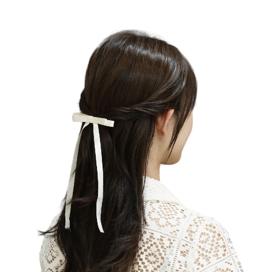ロングリボンヘアクリップ / long ribbon hair clip