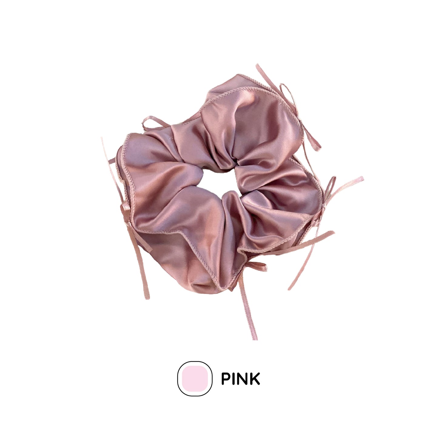 サテンリボンシュシュ / satin ribbon scrunchie