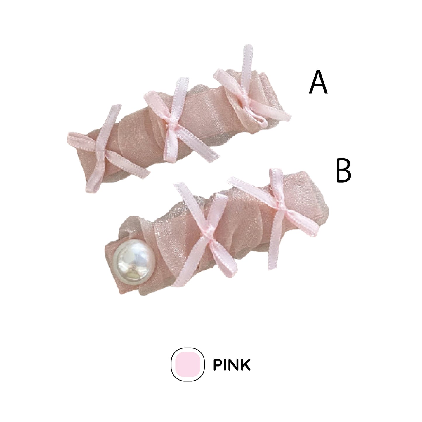 リボンチュールヘアクリップ / ribbon tulle hair clip