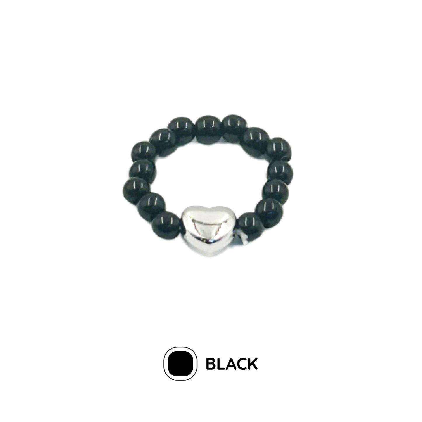 ハートビーズリング / heart beads ring