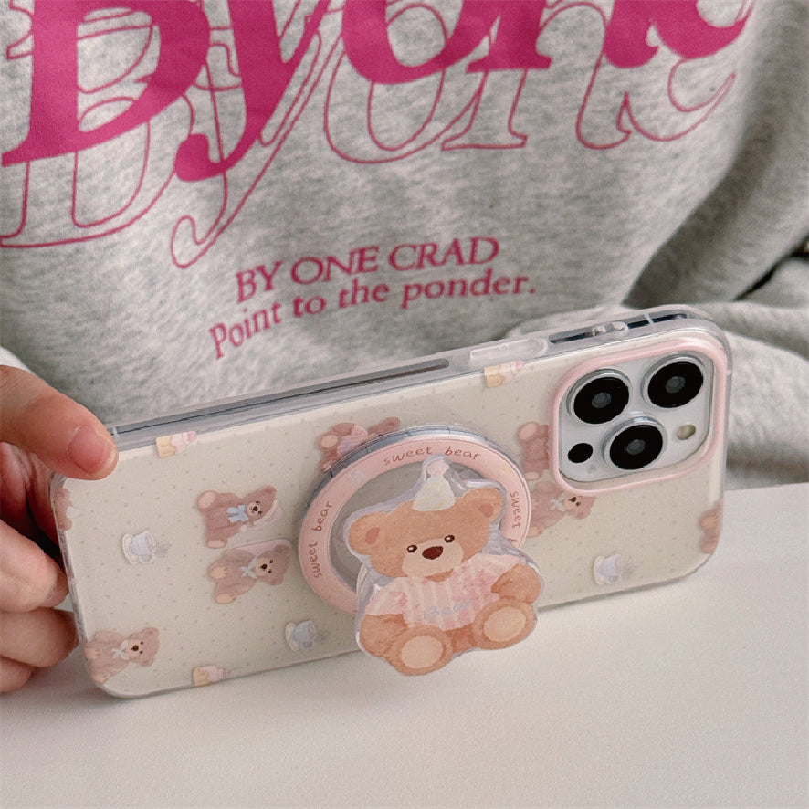 マグネット式 スマホケース&グリップ bear