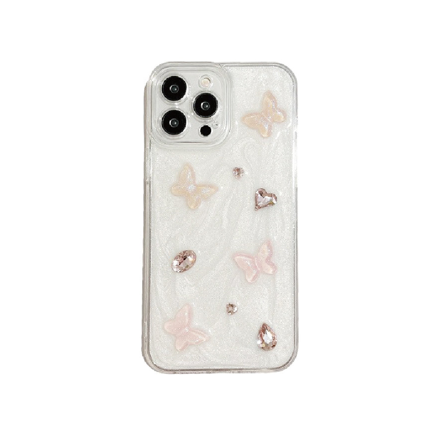 スマホケース butterfly&bijou