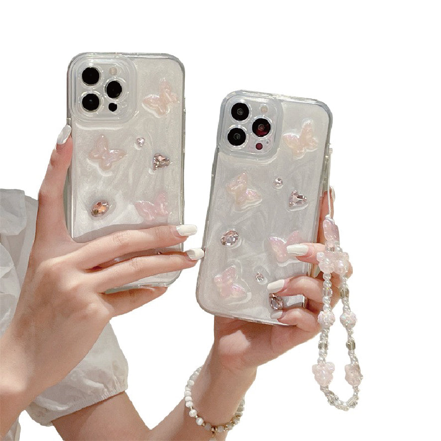 スマホケース butterfly&bijou