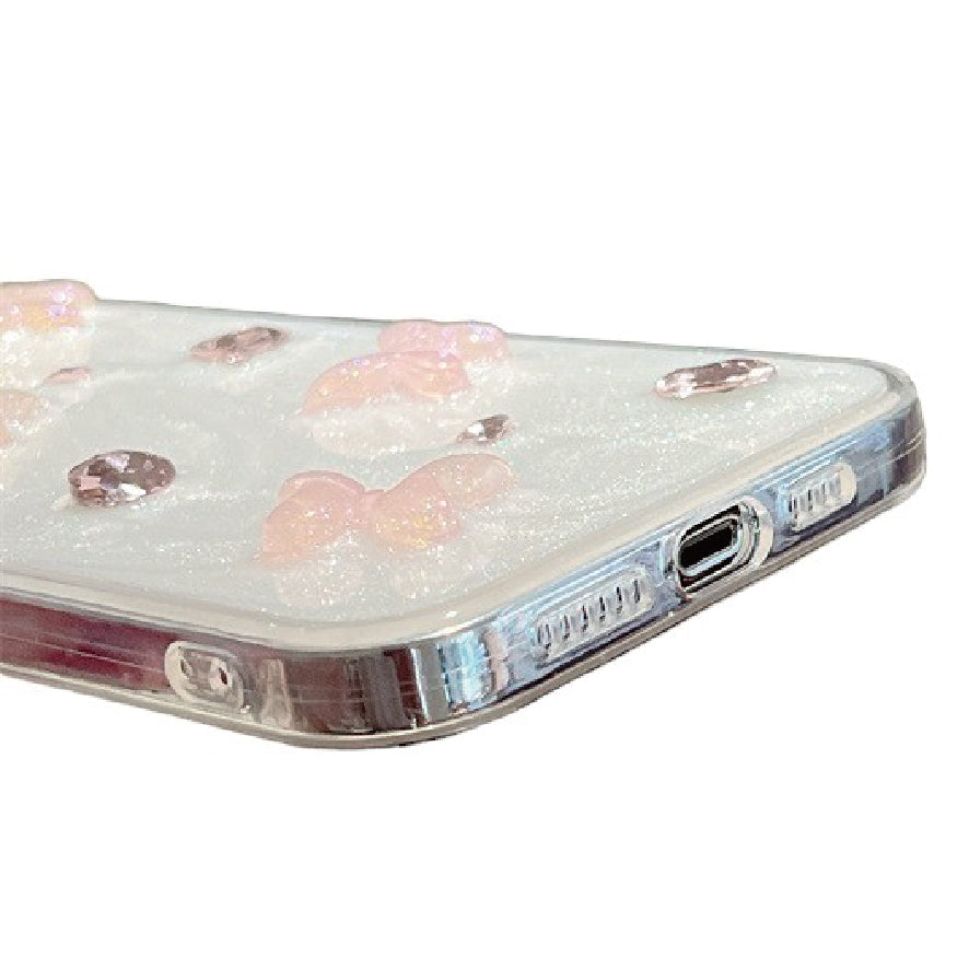 スマホケース butterfly&bijou