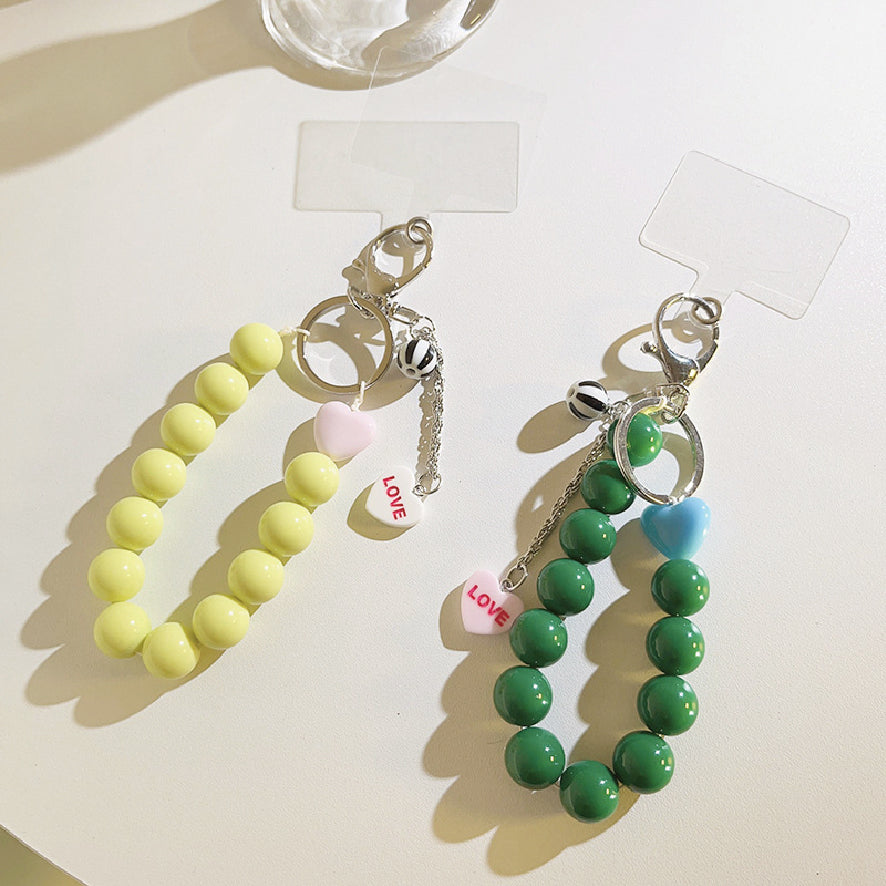 キャンディー カラー ビーズ ストラップ / candy color beaded strap