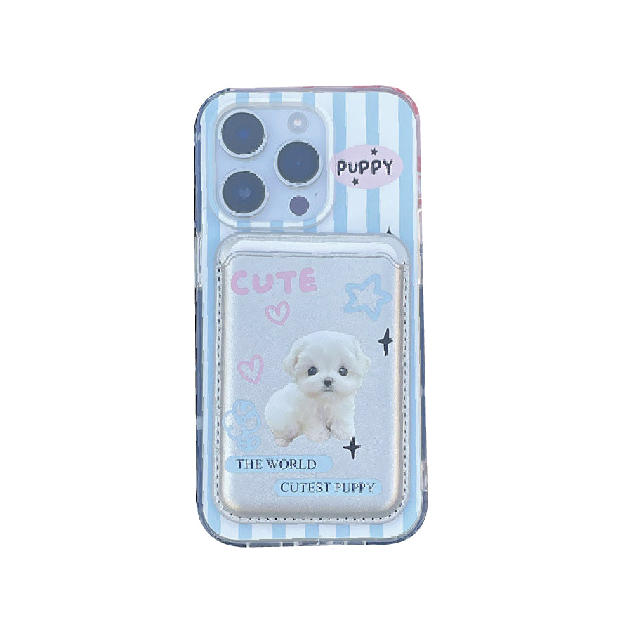 マグネット式 スマホケース&収納ケース puppy dog