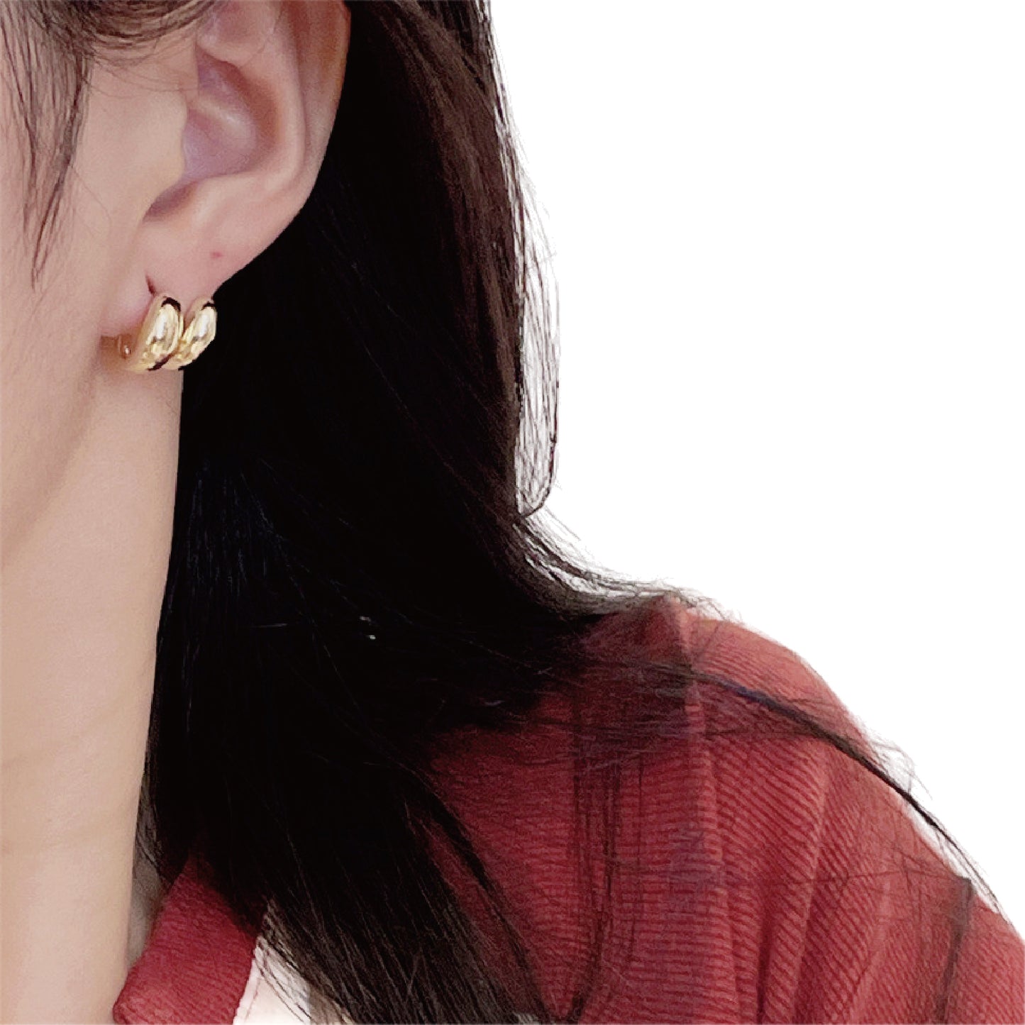 ダブルサークルピアス / double circle piercing