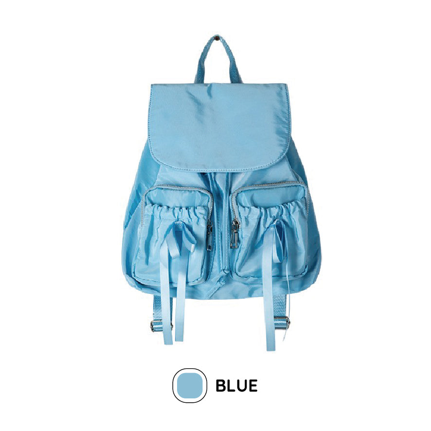 ダブルリボンナイロンミニバックパック / double ribbon nylon mini backpack