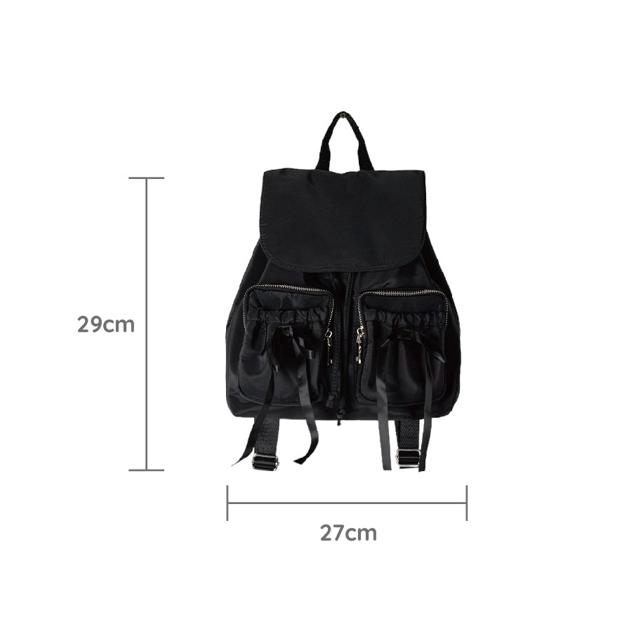 ダブルリボンナイロンミニバックパック / double ribbon nylon mini backpack