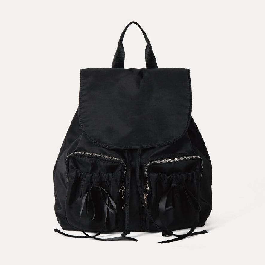 ダブルリボンナイロンミニバックパック / double ribbon nylon mini backpack