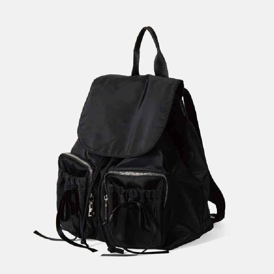 ダブルリボンナイロンミニバックパック / double ribbon nylon mini backpack