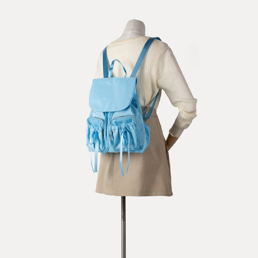 ダブルリボンナイロンミニバックパック / double ribbon nylon mini backpack
