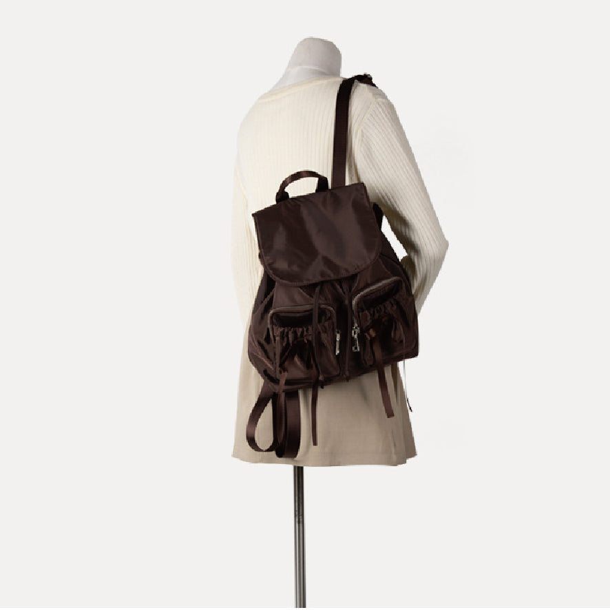 ダブルリボンナイロンミニバックパック / double ribbon nylon mini backpack