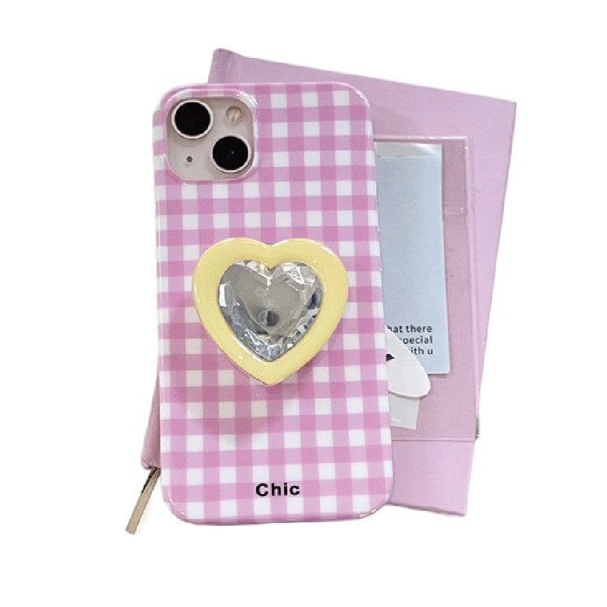 粘着式スマホグリップ heart