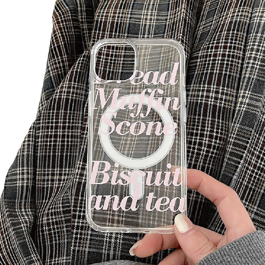 マグネット式 スマホケース&グリップ heart ribbon