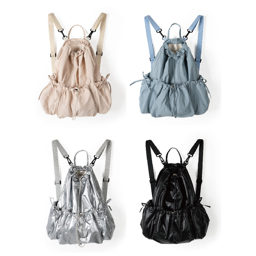 マルチポケット ストリング バックパック / multi pockets string backpack