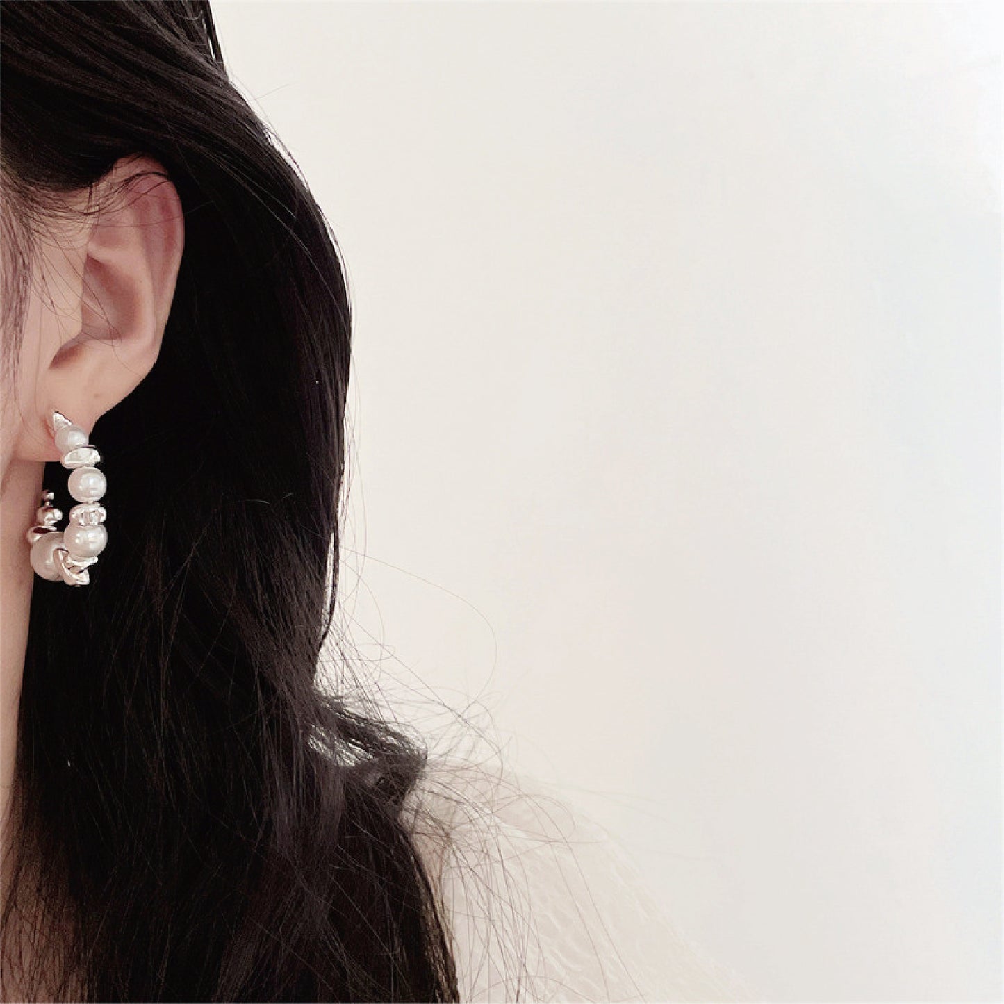 パール ルーフピアス / pearl roof earrings