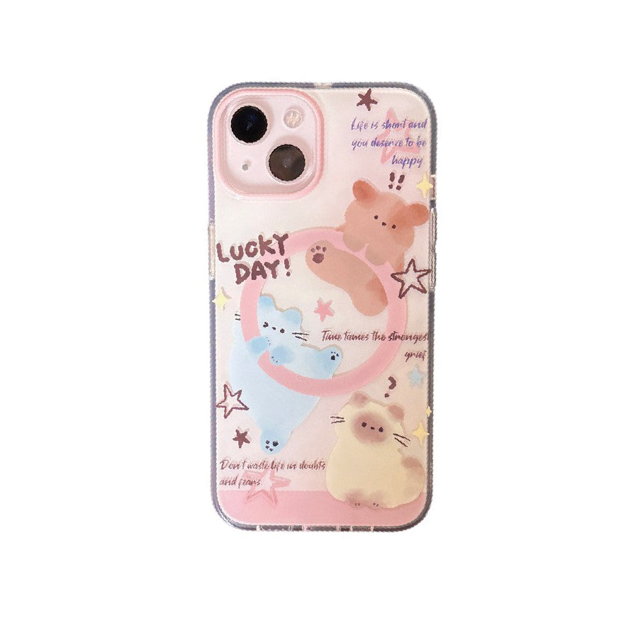 マグネット式 スマホケース&グリップ puppy animal