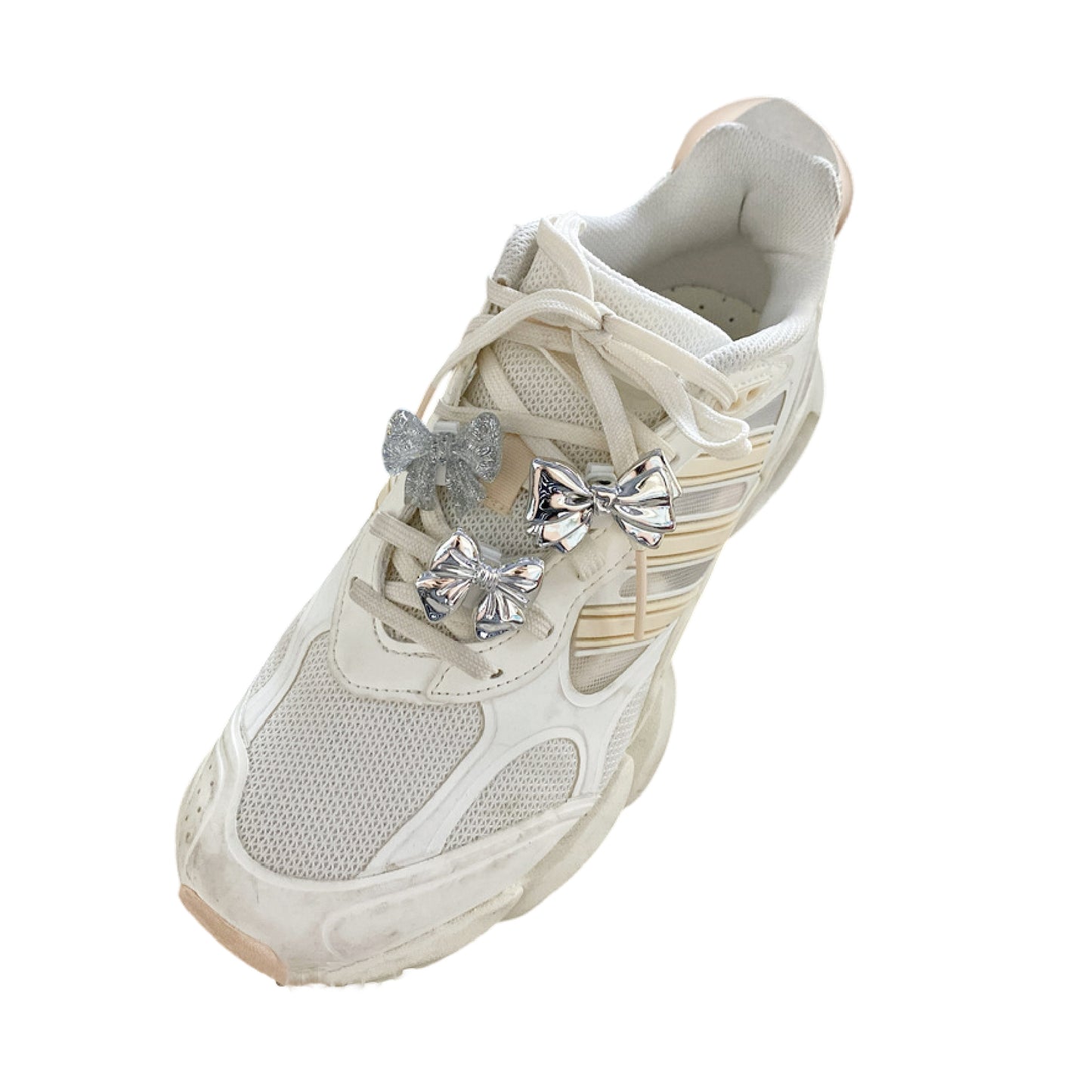 スニーカーデコレーション メタリックリボン / sneaker decoration metallic ribbon