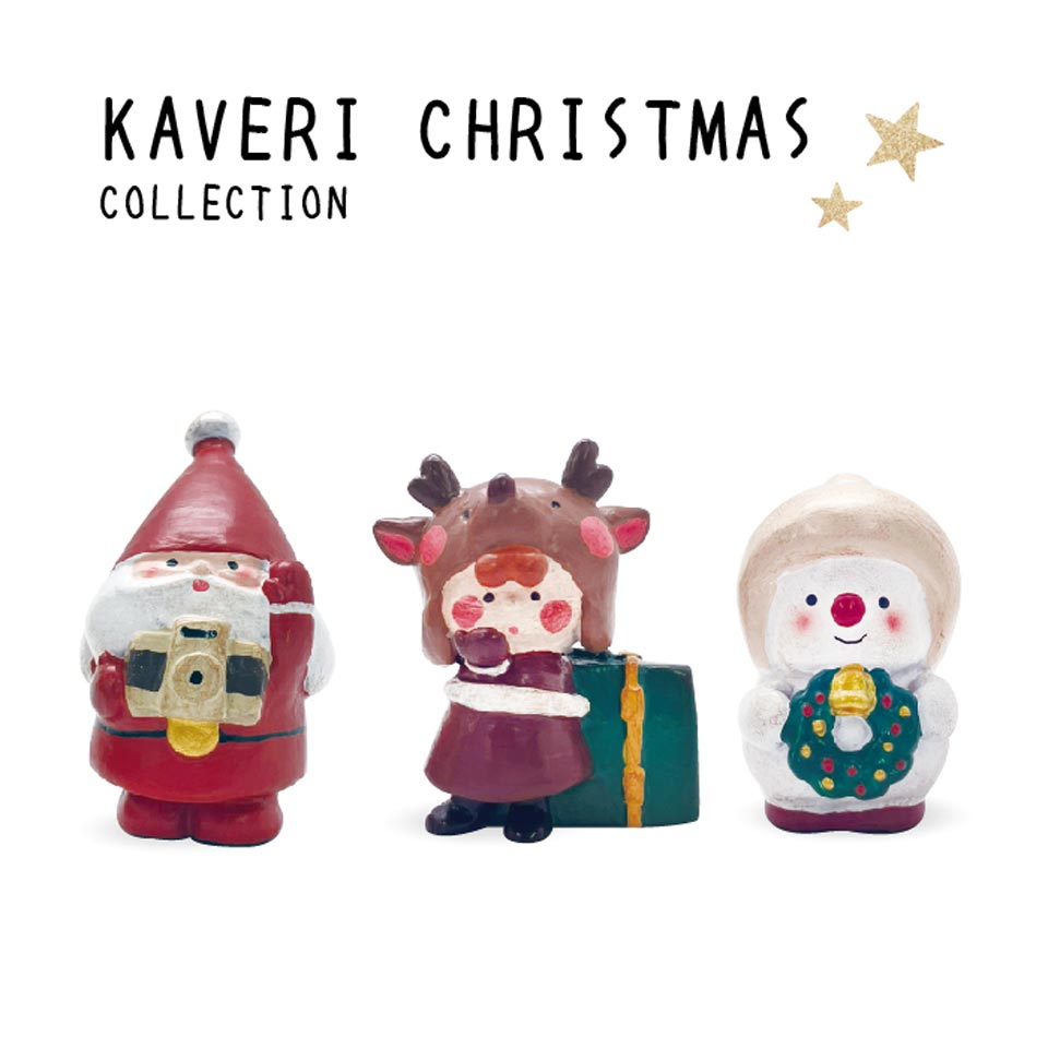【 Kaveri Christmas Collection 】 カヴェリクリスマス サンタカメラ 旅するアイネ スノーマンリース マスコット