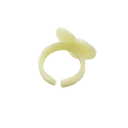 樹脂リング イエローハート /  resin ring yellow heart