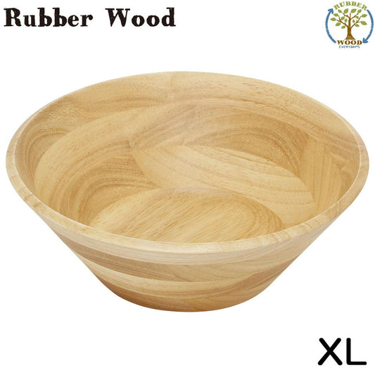 【直径23cm 木製食器】 ラバーウッド ラウンドボール XLサイズ