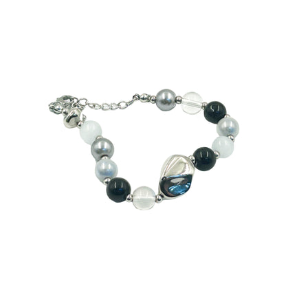 ビーズブレスレット シルバーストーン / bead bracelet silver stone