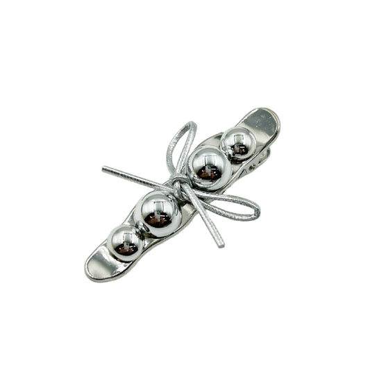 シルバーボール ヘアクリップ / silver ball hair clip