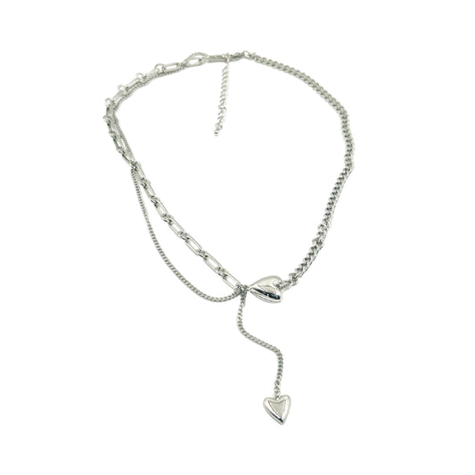 ハートモチーフ2連ネックレス / heart motif double necklace