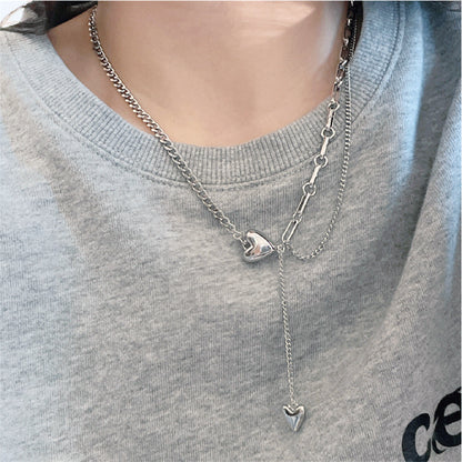 ハートモチーフ2連ネックレス / heart motif double necklace