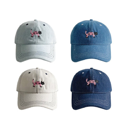 キャット デニム キャップ / cat denim cap