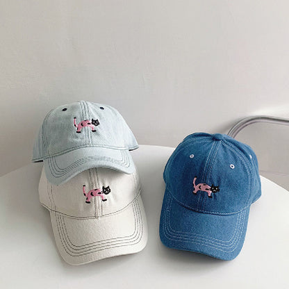 キャット デニム キャップ / cat denim cap