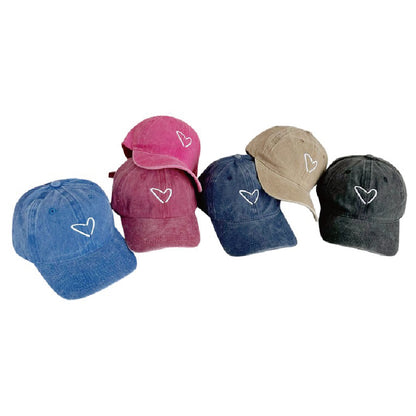 ハート刺繍キャップ / heart embroidery cap