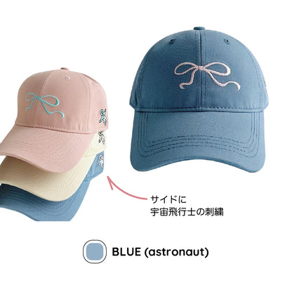 リボン刺繍キャップ / ribbon embroidery cap