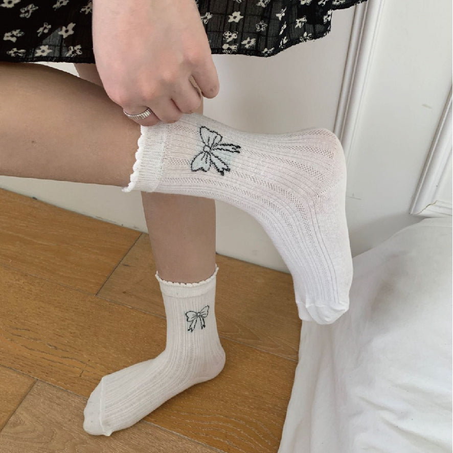 リボン メッシュ ソックス / ribbon mesh socks