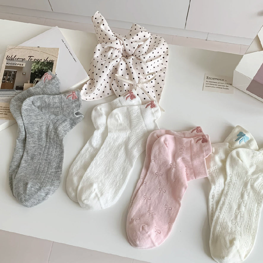 リボン ショート ソックス / ribbon short socks