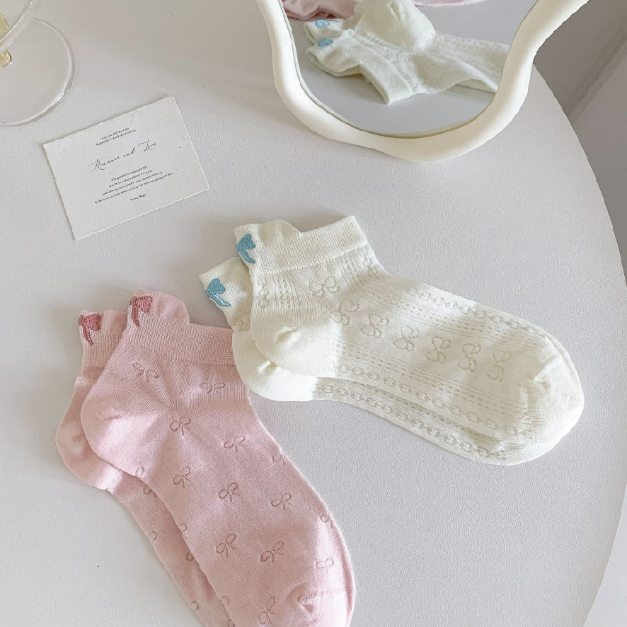 リボン ショート ソックス / ribbon short socks