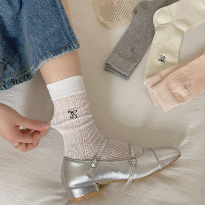 メッシュ リボンソックス / mesh ribbon socks