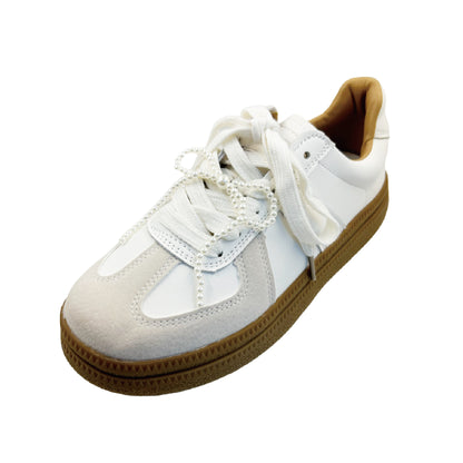 スニーカーデコレーション ホワイトパールリボンD / sneaker decoration white pearl ribbon D